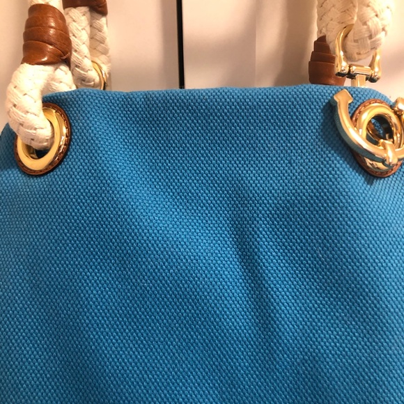 Michael Kors Blue Tote Bag EUC - Picture 7 of 16
